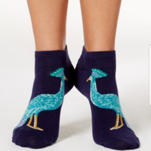 ๐จ1 left!!๐จ3pk Kate Spade Peacock No-Show Socks - Picture 3 of 4